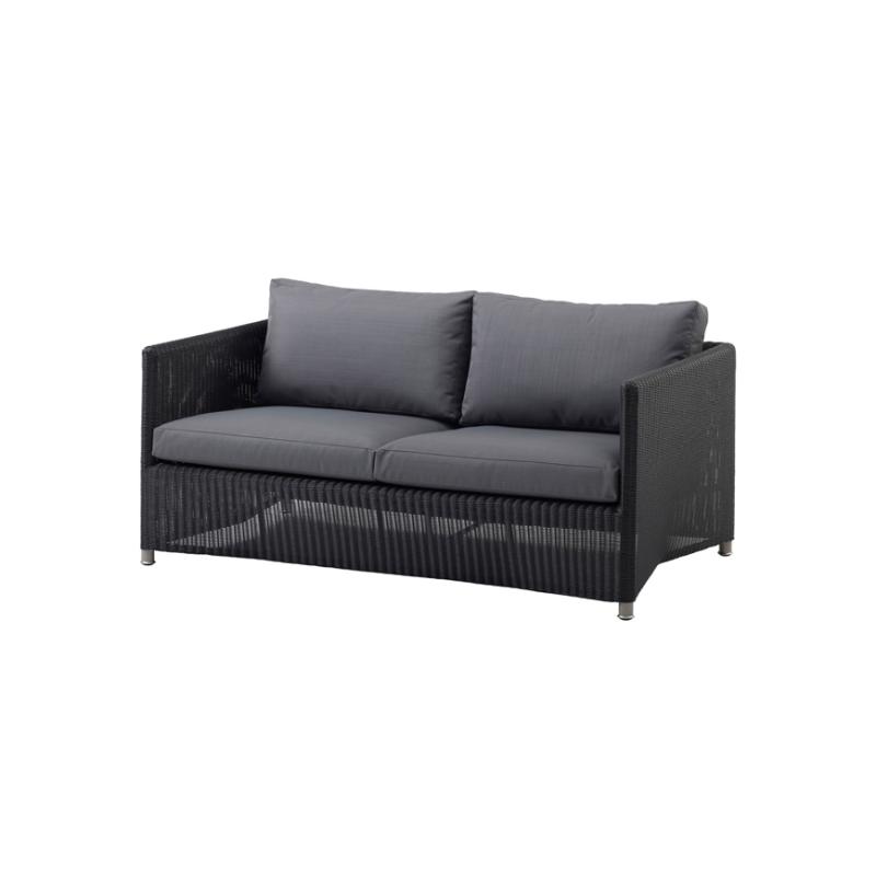 Cane-line Diamond 2-personers udendørs sofa i grafit