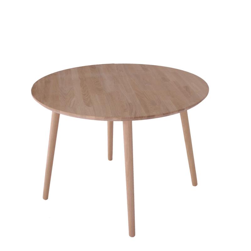 Trondheim Ø120 Rundt Spisebord i Massiv Eg – Elegant Design