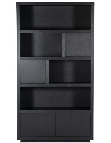 Sort Helsinki Egetræ H220 B120 Vitrineskab