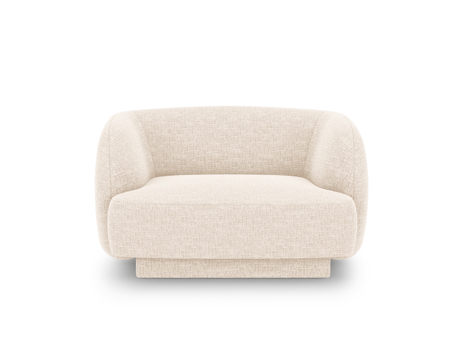 Sort Miley Armlæn Sæde Beige Chenille Plast Micadoni Lænestol - 5905389093375