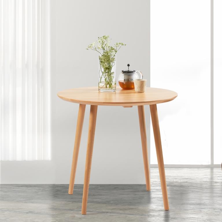100 Rundt Massiv Bøg Diameter Ubehandlet Spisebord
