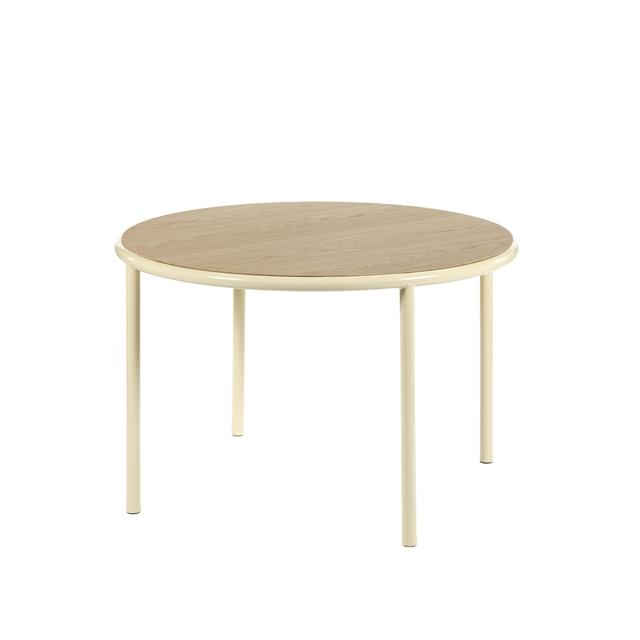 Ivory/Egetræ Wooden Ø120 Ivory Egetræ Valerie Objects Spisebord - 5400959007436