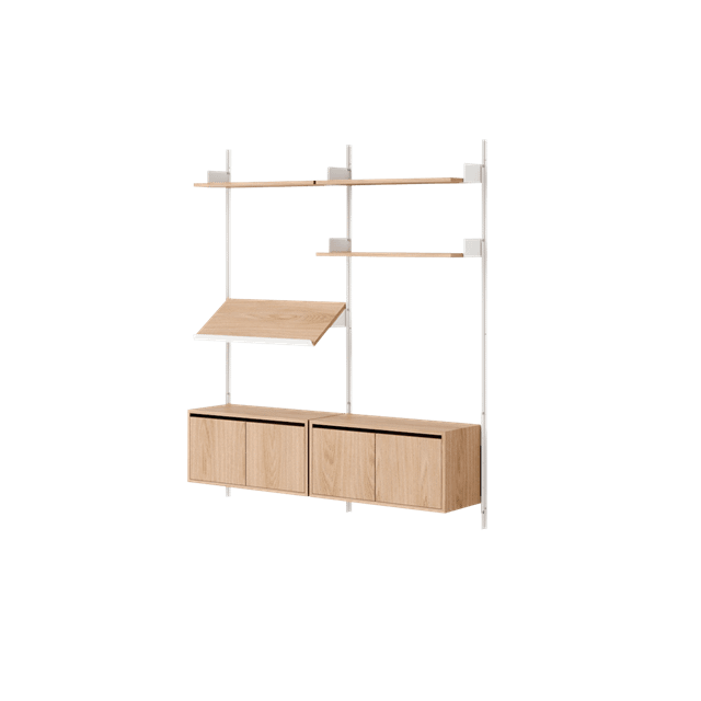 Eg Living Shelf Med Døre Lav New Works Reol - 5712826429235