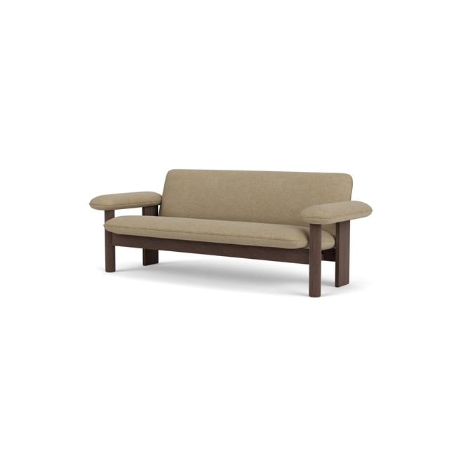 Mørkbejdset Eg, Brasilia Personers Mørkbejdset Boucl Audo Sofa - 5709262258338