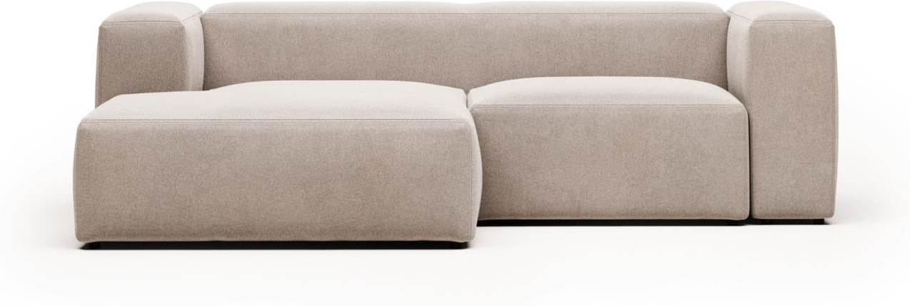 Beige Blok Chaiselong Venstrevendt Pletbestandigt Stof 240x174x69 Kave Home Sofa - 8433840593012