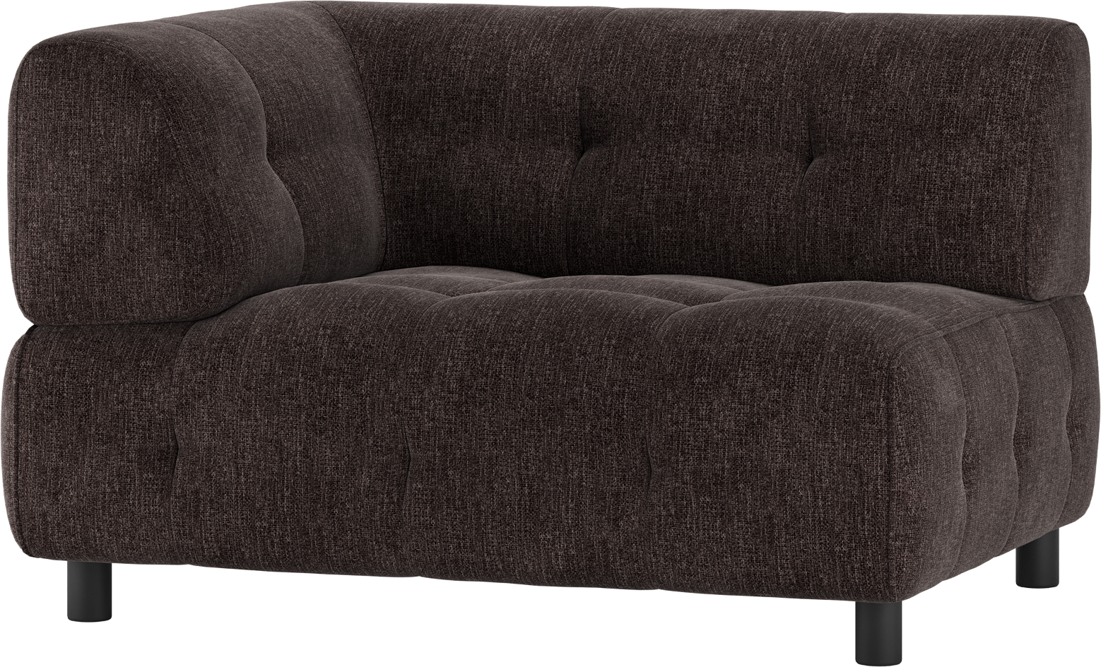Kaffe Modulær Louis Sæders Med Venstre Arm Fladvævet Polyester H73xd90xl122 Woood Sofa - 8714713194933