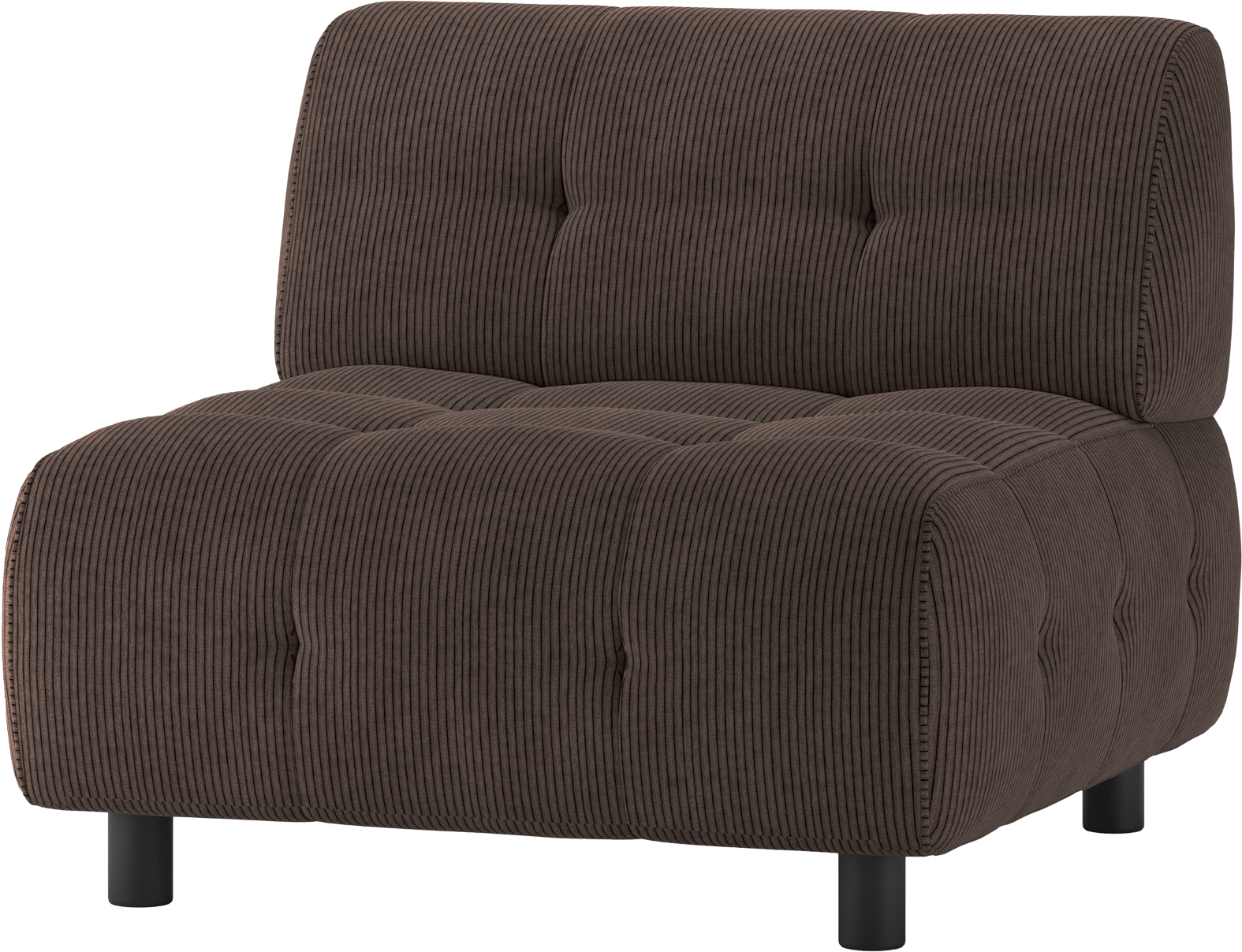 Kaffe Louis Modulær Sæders Farvet Fløjl 90x90x73 Woood Sofa - 8714713194230