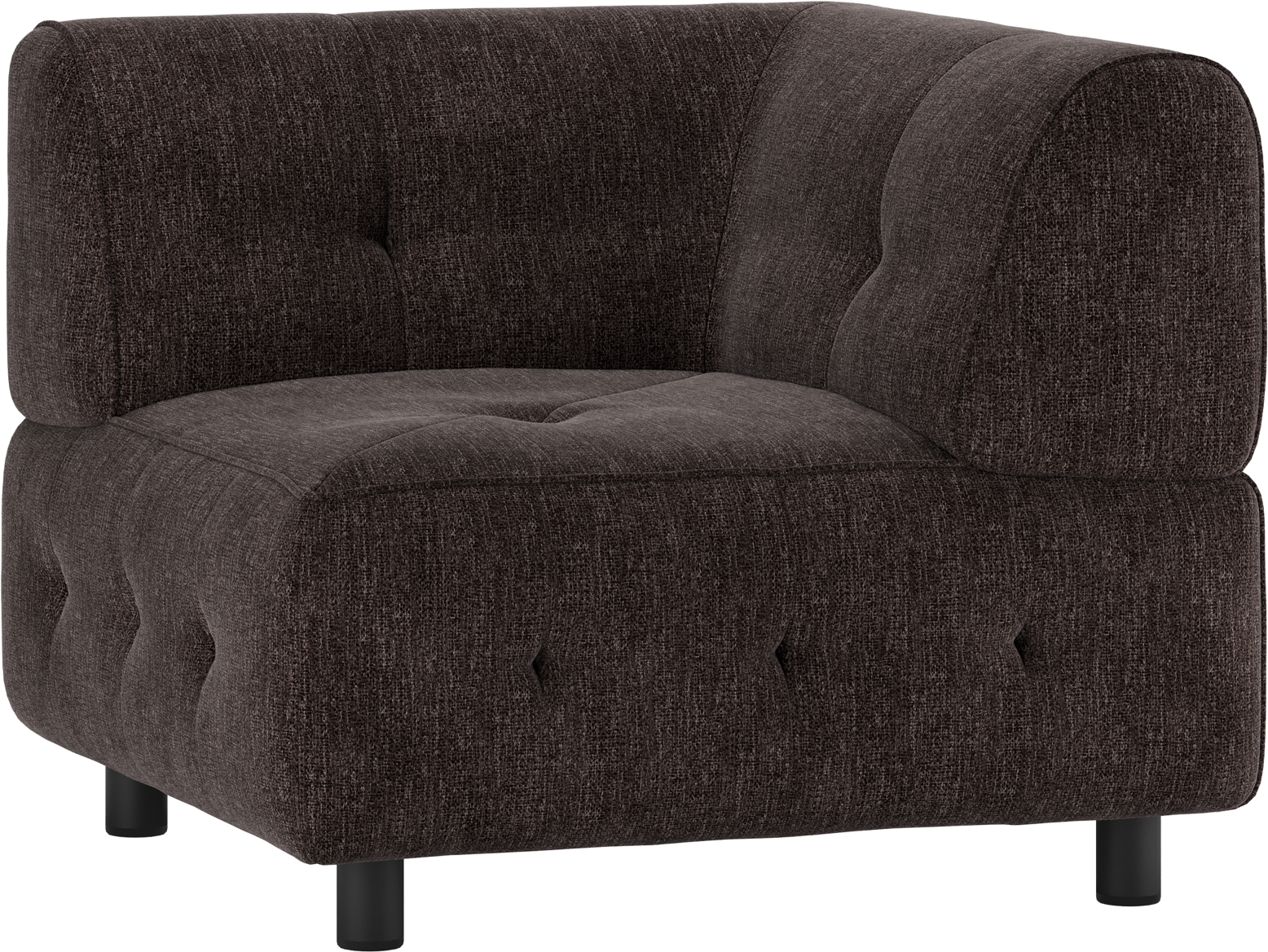 Kaffe Modulær Hjørneelement Louis Farvet Fladvævet Polyester Woood Sofa - 8714713195039