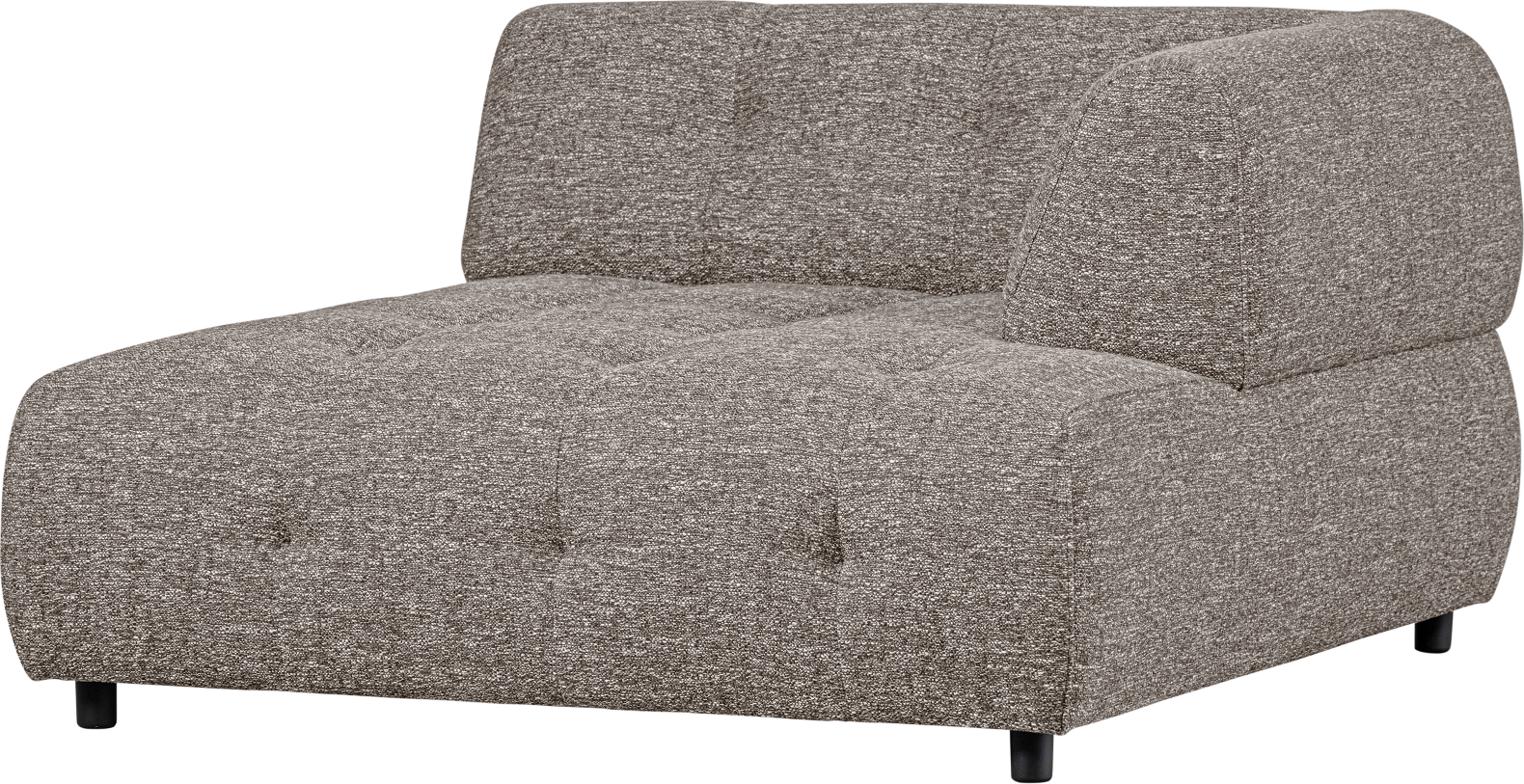 Kaffe Modulær Louis Chaiselong Højre Grov Melange 122x140x73 Woood Sofa - 8714713195237