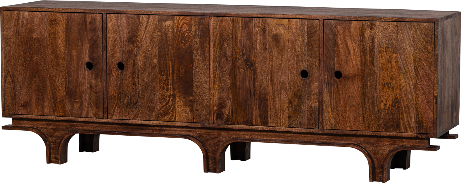 Valnød Collection Staes Håndlavet Mangotræ 200x45x70 Woood Skænk - 8714713198337
