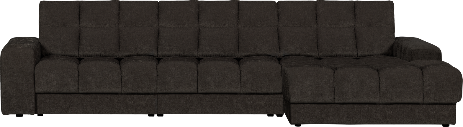Antracit Chaiselong Second Date Højrevendt Polyester Lounge 140 Dyb Woood Sofa - 8714713208425