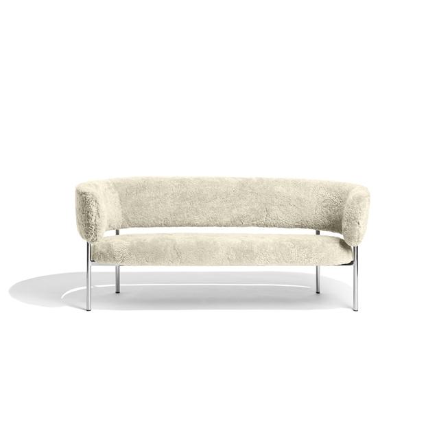 Sheepskin Oyste Møbel Copenhagen Font R Poleret Stål Stel Sofa - 5740024101950