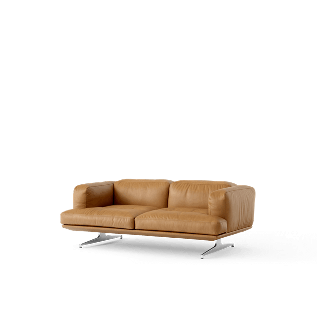 Noble Cognac Læ Amptradition Inland Av22 Seater Cognac Læder Poleret Aluminium &tradition Sofa - 5705385039465